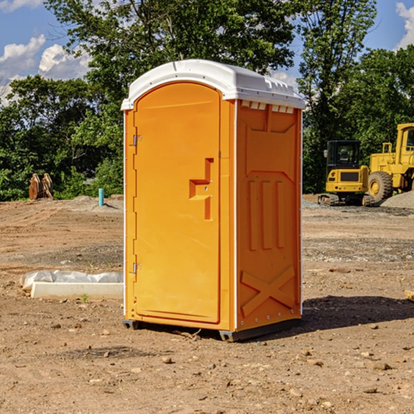 how often are the portable restrooms cleaned and serviced during a rental period in Armour